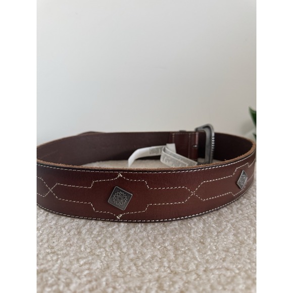 Banana Republic Heritage Wide Brown Western Concho Belt Leather Small - Picture 8 of 10